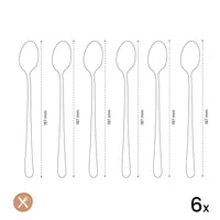 Amefa - Austin 6 Latte Lepels - Mat Goud Latte lepels Amefa