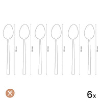 Amefa - Austin 6 Theelepels - Mat Koper Theelepels Amefa