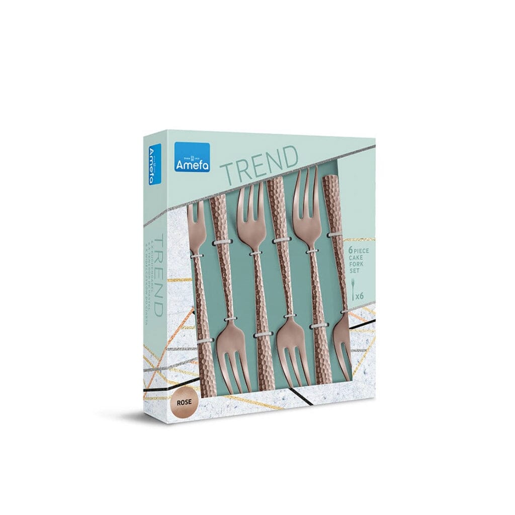 Amefa - Felicity 6 Gebaksvorkjes - Rose Champagne Gebaksvorkjes Amefa