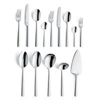 Amefa - Ménagère Moderno 60 pièces pour 6 personnes, finition brillante, couleur argent