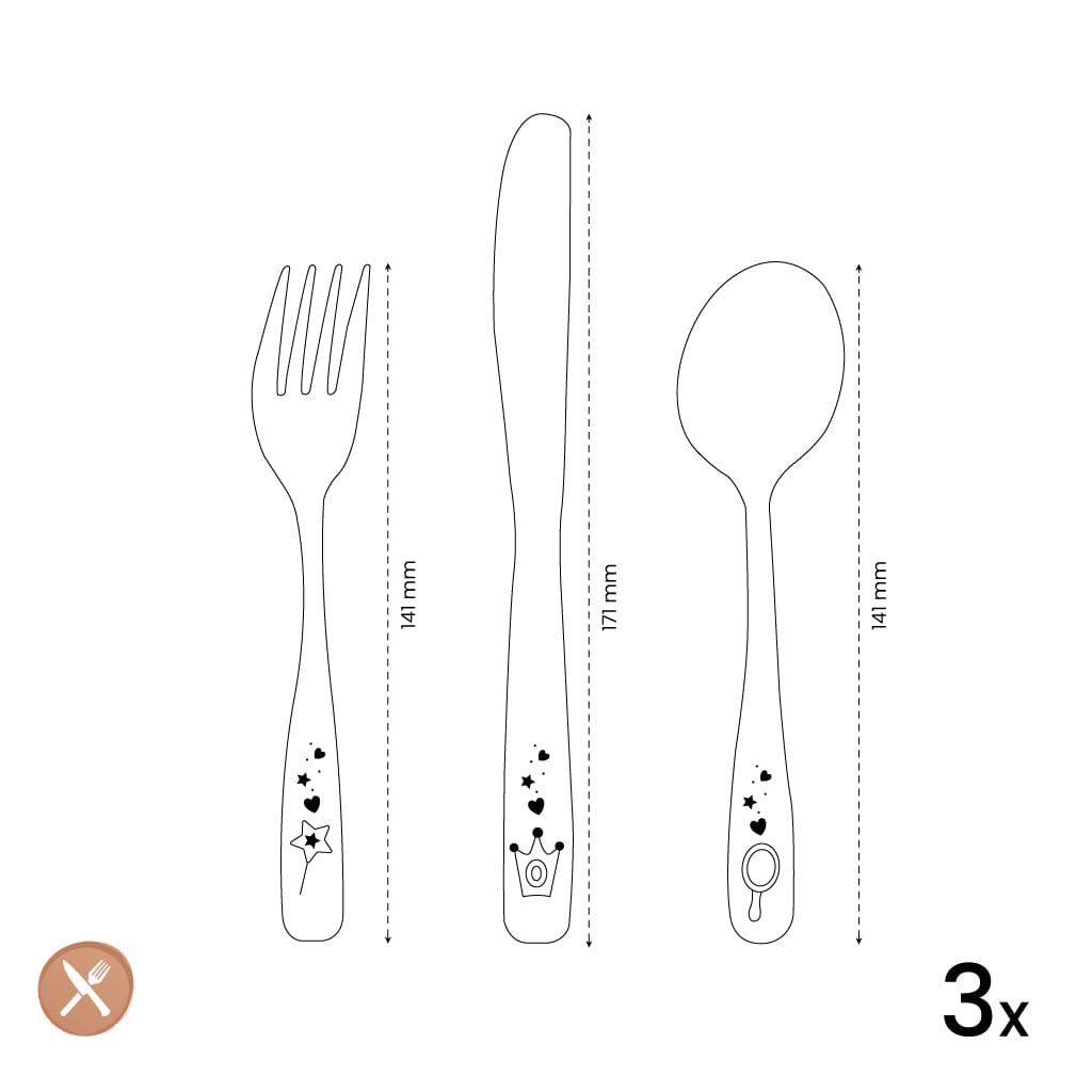 Amefa - Princess 3-delig Kinderbestek Kinderbestek Amefa