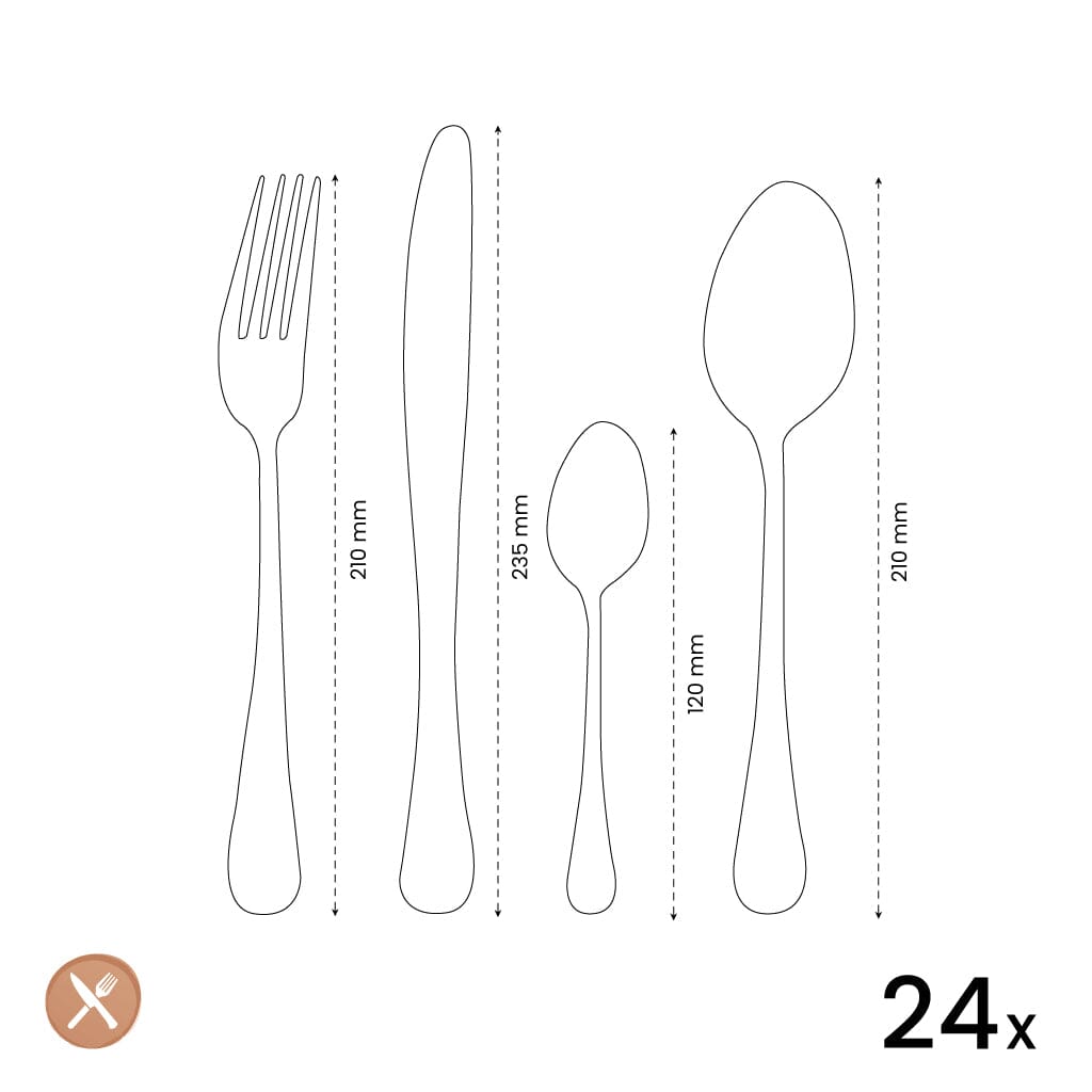 Amefa - Sierre 24-delige Bestekset - Zilver Bestekset Amefa