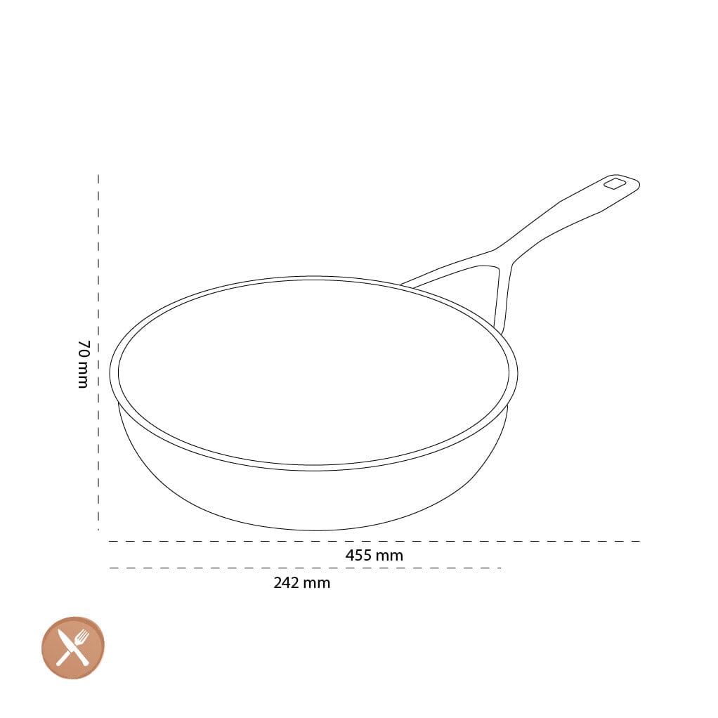 Demeyere - Alu Pro 5 Ceraforce Hoge koekenpan 24 cm Koekenpan Demeyere
