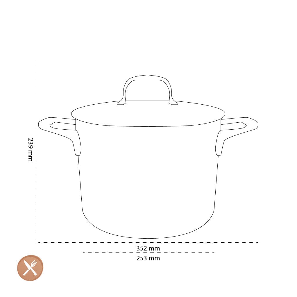 Demeyere - Atlantis 7 Hoge kookpan met deksel 24 cm Kookpan Demeyere