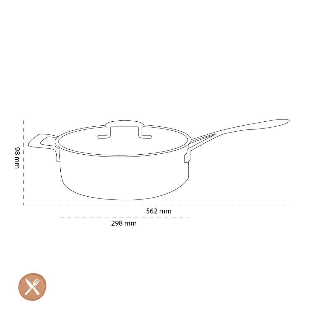 Demeyere - Industry 5 Hapjespan met deksel 28 cm Hapjespan Demeyere