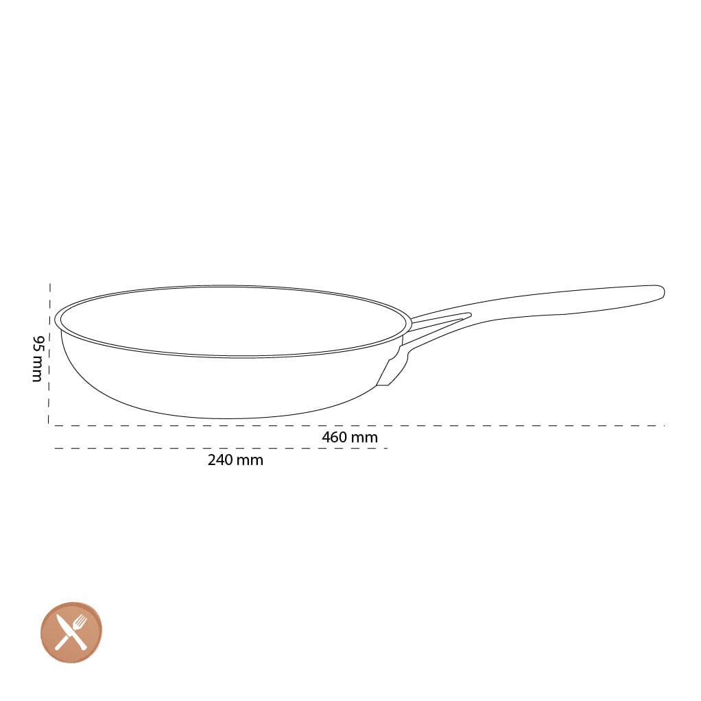 Demeyere - Industry 5 Koekenpan 24 cm Koekenpan Demeyere