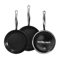 GreenPan - Barcelona Pro 4-delige Pannenset 20/24/24 cm - 2 koekenpannen + stoofpan met deksel Pannenset GreenPan