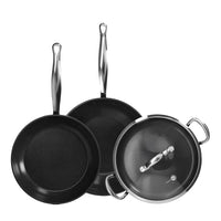 GreenPan - Barcelona Pro 4-delige Pannenset 28/30/28 cm - koekenpan + stoofpan met deksel + wokpan Pannenset GreenPan