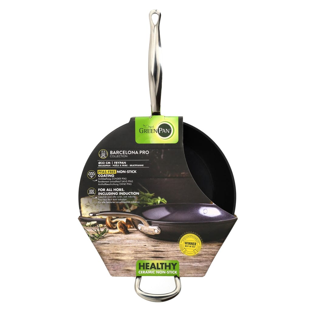 GreenPan - Barcelona Pro koekenpan met keramische antiaanbaklaag 32 cm Koekenpan GreenPan