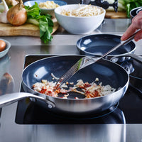 GreenPan - Geneva 4-delige Pannenset 24/24/28 cm - koekenpan + stoofpan met deksel + wokpan Pannenset GreenPan
