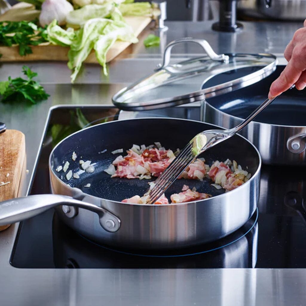 GreenPan - Geneva Stoofpan met keramische antiaanbaklaag met deksel 24cm Hapjespan GreenPan