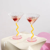 &Klevering - Coupe curve karamel set van 2 Cocktail glazen &Klevering