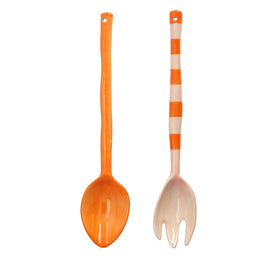 &Klevering - Salad cutlery boavista striped &Klevering - Saladebestek boavista gestreept Slabestek &Klevering
