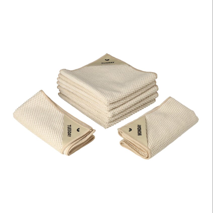 Klud - Microvezel Vaatdoekjes Wafel, 7 stuks, Almond Vaatdoekjes Klud