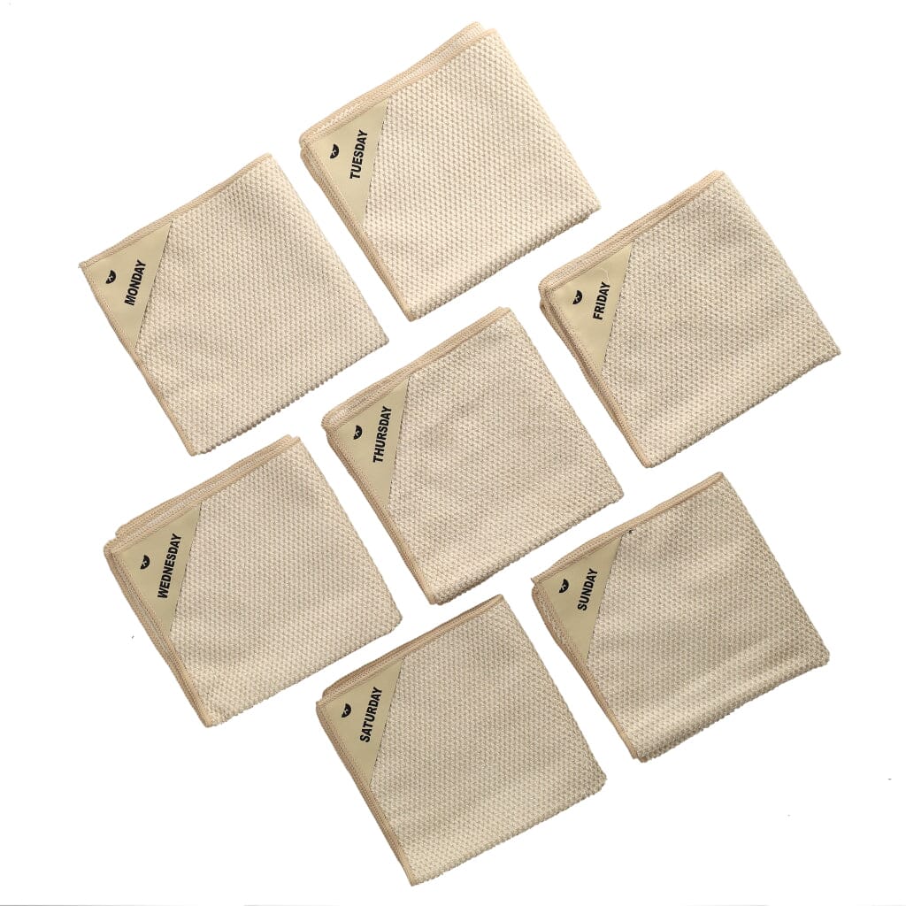 Klud - Microvezel Vaatdoekjes Wafel, 7 stuks, Almond Vaatdoekjes Klud