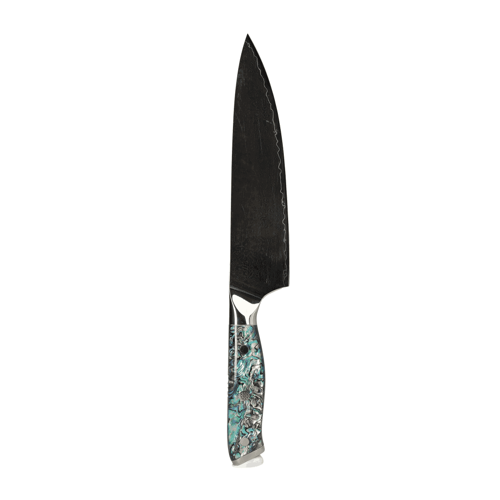 Shinrai Japan - Parelmoer Jewels Damascus Koksmes 20 cm Koksmes Shinrai Japan