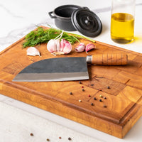 Couteaux Shinrai - Ensemble de 3 couteaux marron + planche à découper