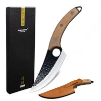 Couteaux Shinrai - Ensemble de 3 couteaux marron + planche à découper