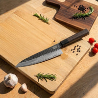 Couteaux Shinrai - Édition Blackout, Couteau de chef Damas 20 cm, Couteaux Shinrai