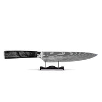 Couteau de chef Shinrai Knives - Onyx époxy imprimé Damas, 20 cm