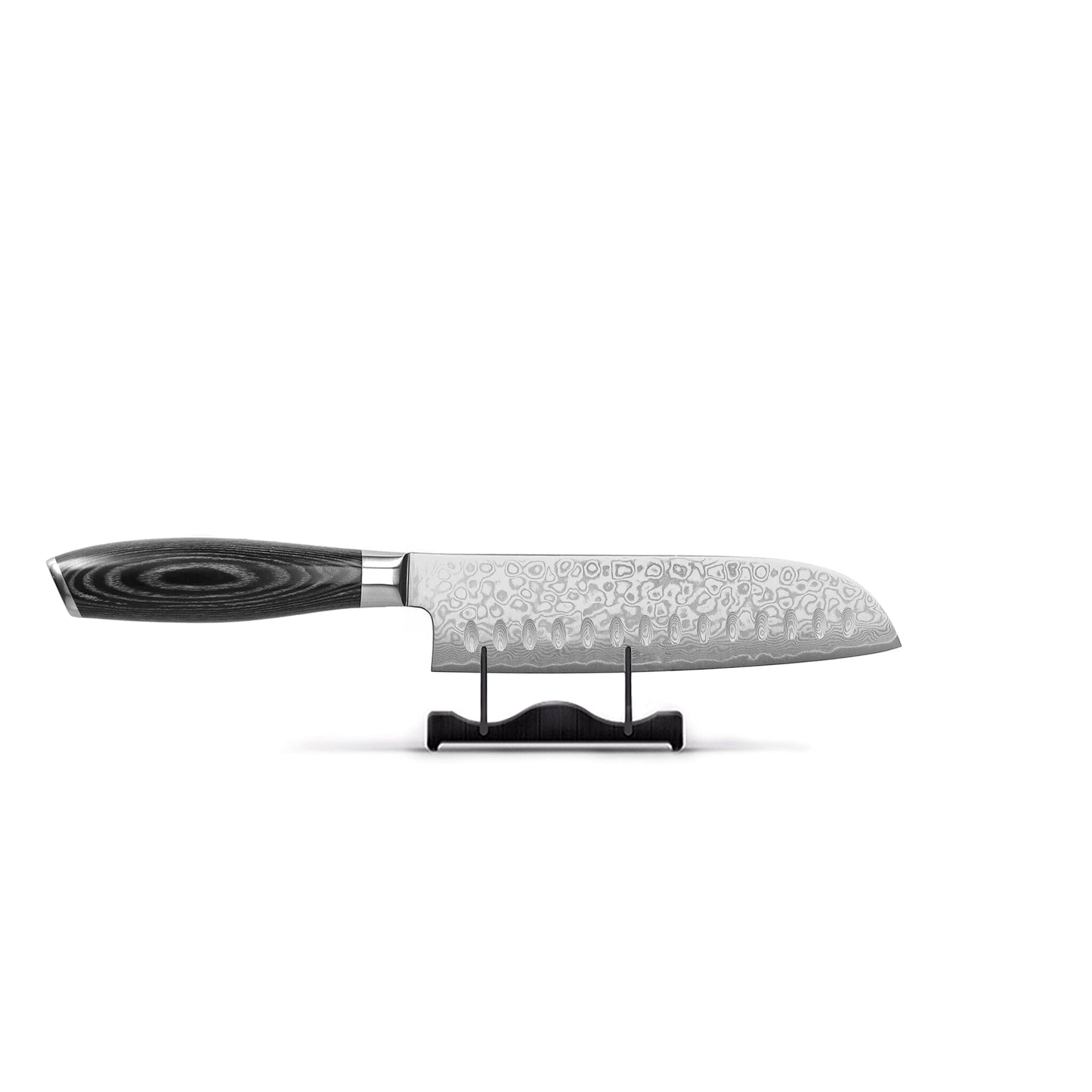Shinrai Knives - Damast Pakka Wood 2-delige Messenset - Koksmes + Santoku mes Messenset Shinrai Knives
