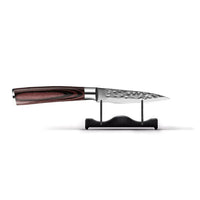 Couteaux Shinrai - Coffret de 3 couteaux en acier inoxydable martelé - Couteau de chef + Nakiri + Couteau d'office