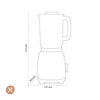 Smeg - Blender | Pastelblauw | Jaren 50 | Tafel blender Blender Smeg