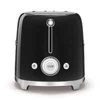 Smeg - Broodroosters | Zwart | Jaren 50 | Toaster 2x4 Broodrooster Smeg