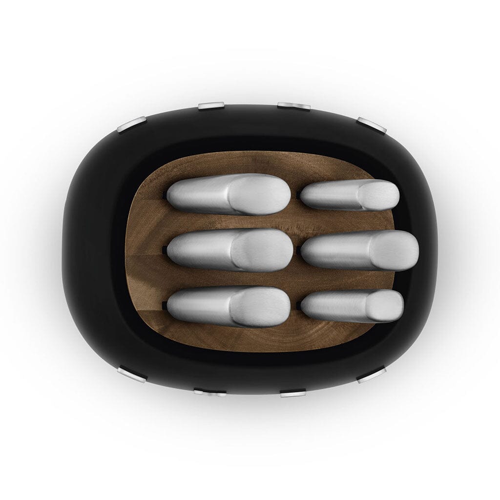 SMEG - Messenblok met 6 messen Zwart Messenset met blok Smeg