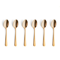 Amefa - Austin 6 Theelepels - Mat Goud Theelepels Amefa