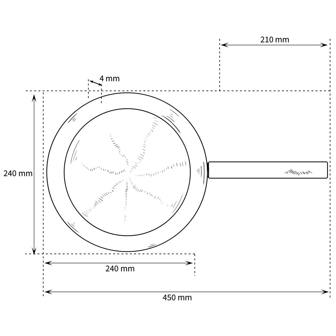 COMBEKK - Koekenpan 24CM Gerecycled Aluminium ALU-Y Koekenpan Combekk