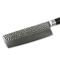 Hammered Damast BR Damascus Nakiri 18 cm Keukenmessen Shinrai Japan