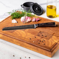 Hammered RVS - Broodmes 20 cm Shinrai Japan