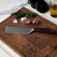 Hammered RVS Nakiri 18 cm Shinrai Japan