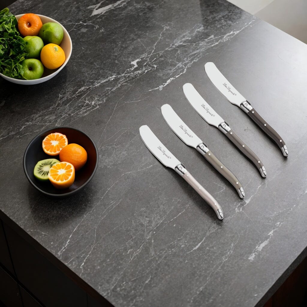 Lou Laguiole - Tradition 4-delige Botermessen set - Peper/Antreciet/Parel/Taupe Botermessen Lou Laguiole