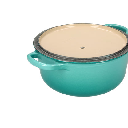 LeCreuset - Roast- / Stew pan Signature round Caribbean Blue 20cm 2.4l