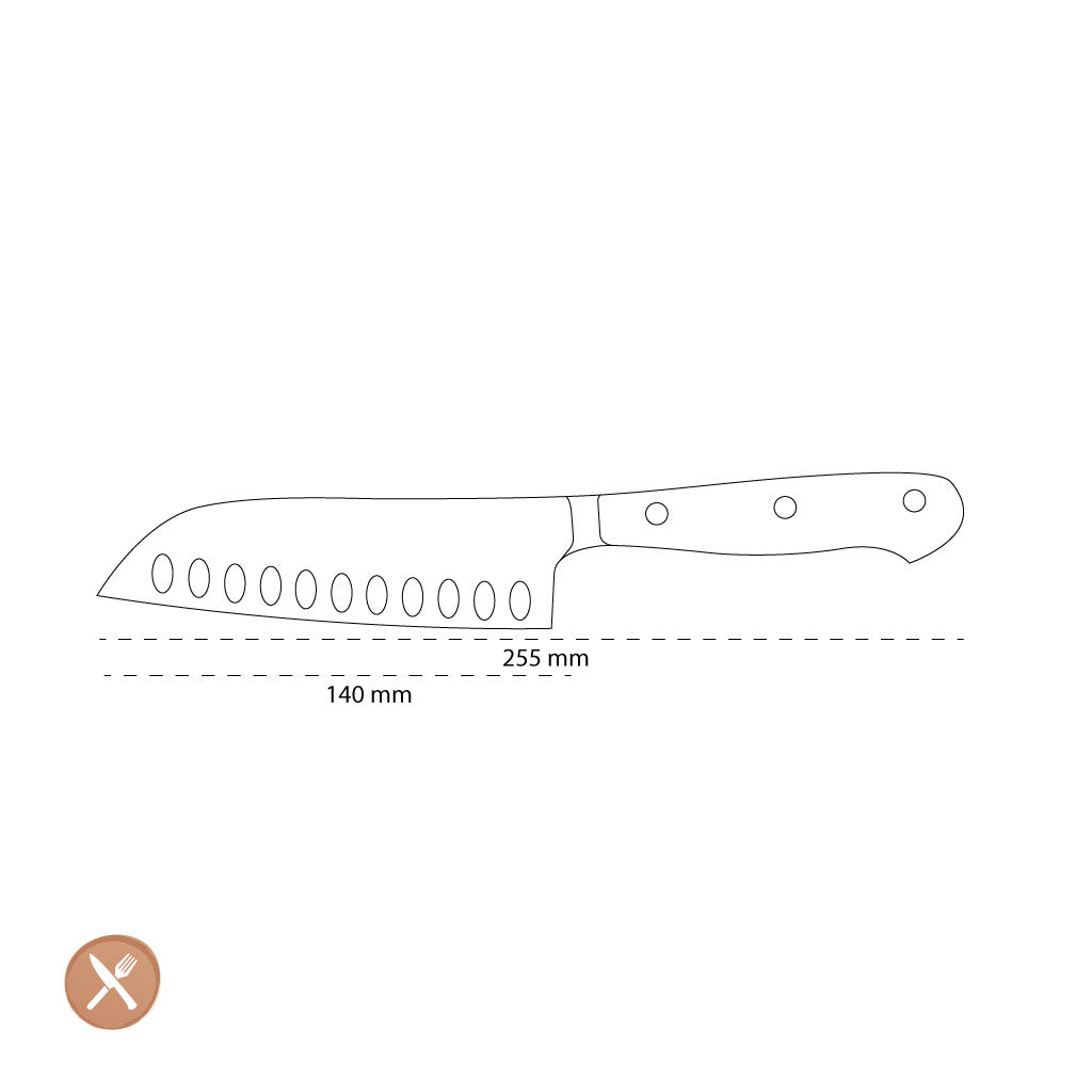 Wusthof - Couteau Santoku classique à fossettes 14 cm