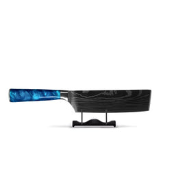 Shinrai Knives - Damascus Print Epoxy Sapphire Nakiri knife 18 cm