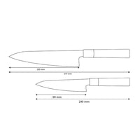 Couteaux Shinrai - Ensemble de couteaux damas Takumi Kaza 2 pièces - Couteau de chef + couteau d'office