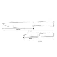 Couteaux Shinrai - Ensemble de 2 couteaux imprimés Damas - Couteau de chef + Couteau d'office