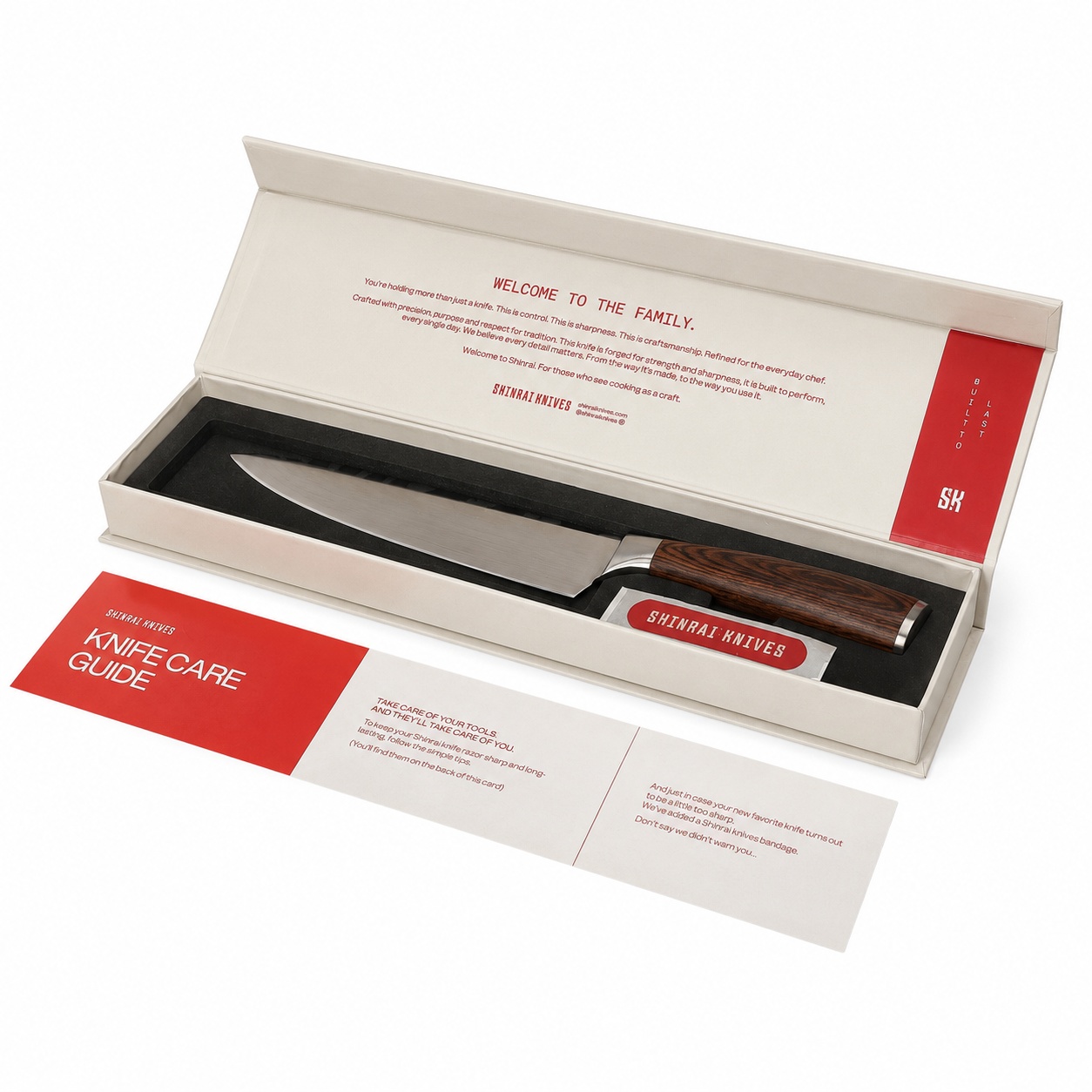 Shinrai Knives - Damascus Print Carving Knife 20 cm