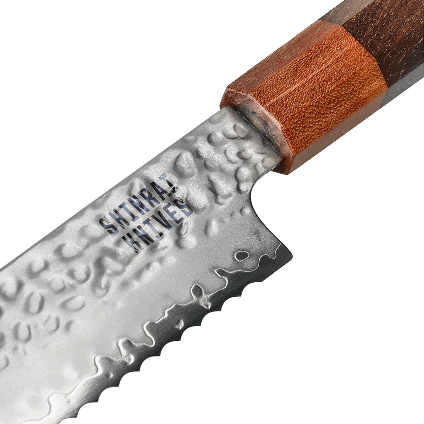 Shinrai Knives - Couteau à pain Damas exclusif Kigami 20 cm