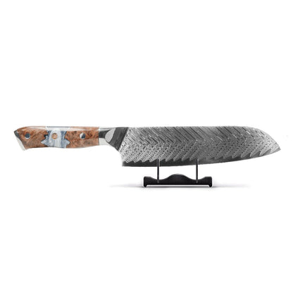 Shinrai Japon - Couteau Santoku Damas Série Eclipse 18 cm