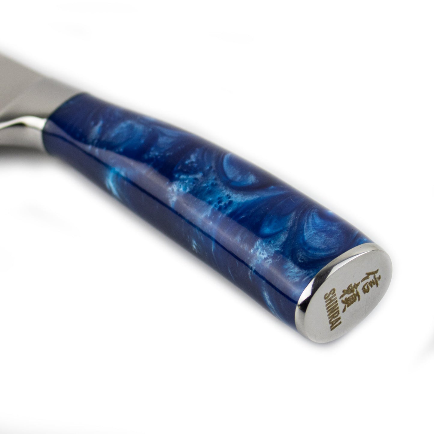 Japonais Damas Print Epoxy Sapphire - Couteau Nakiri