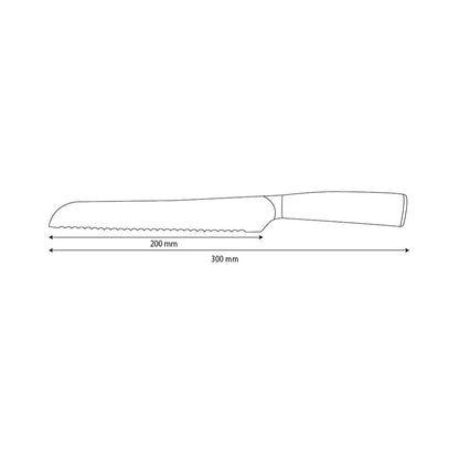 Shinrai Knives - Hammered Stainless Steel Bread Knife 20 cm