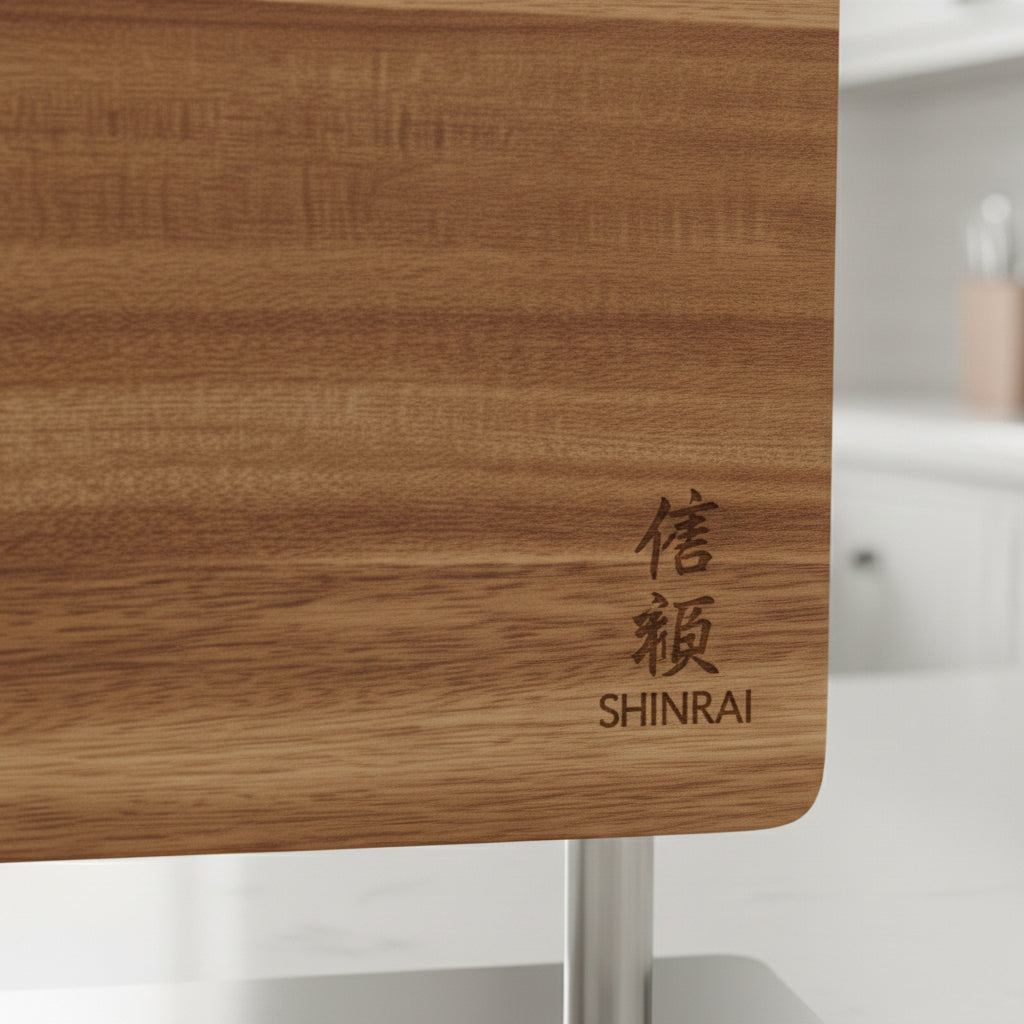 Shinrai Knives - Matrice de bloc de couteaux magnétique - Bois d&#39;acacia