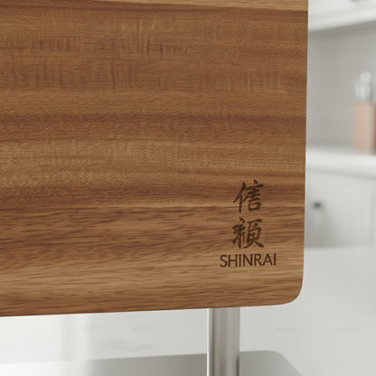 Shinrai Knives - Matrice de bloc de couteaux magnétique - Bois d&#39;acacia