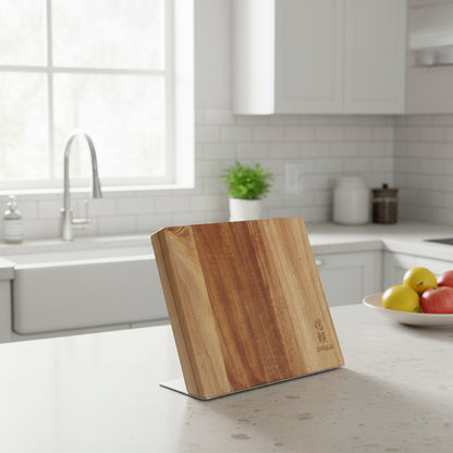 Shinrai Knives - Bloc à couteaux magnétique Cito simple face - Bois d'acacia
