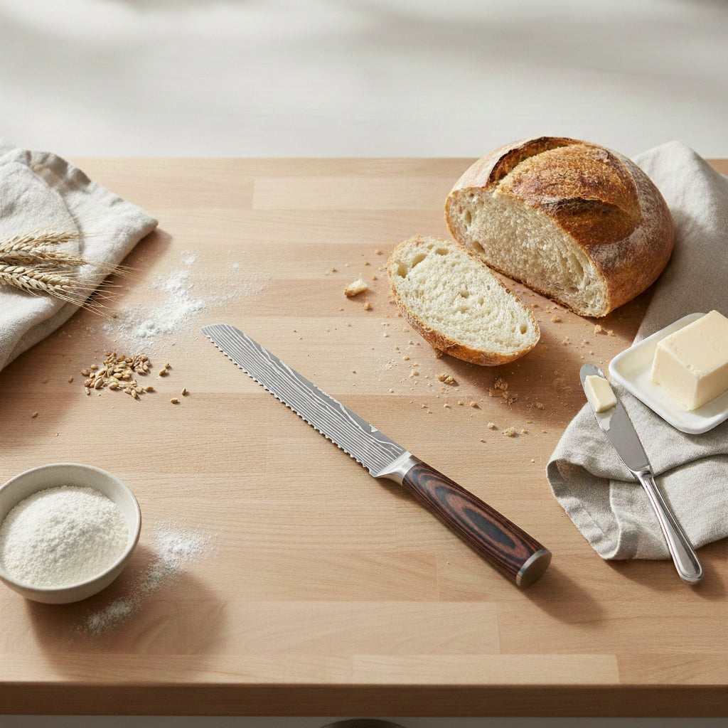 Estampe Damas Japonaise - Couteau à pain 20 cm