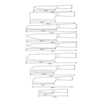 Shinrai Knives - Damascus Print 9-piece Knife Set